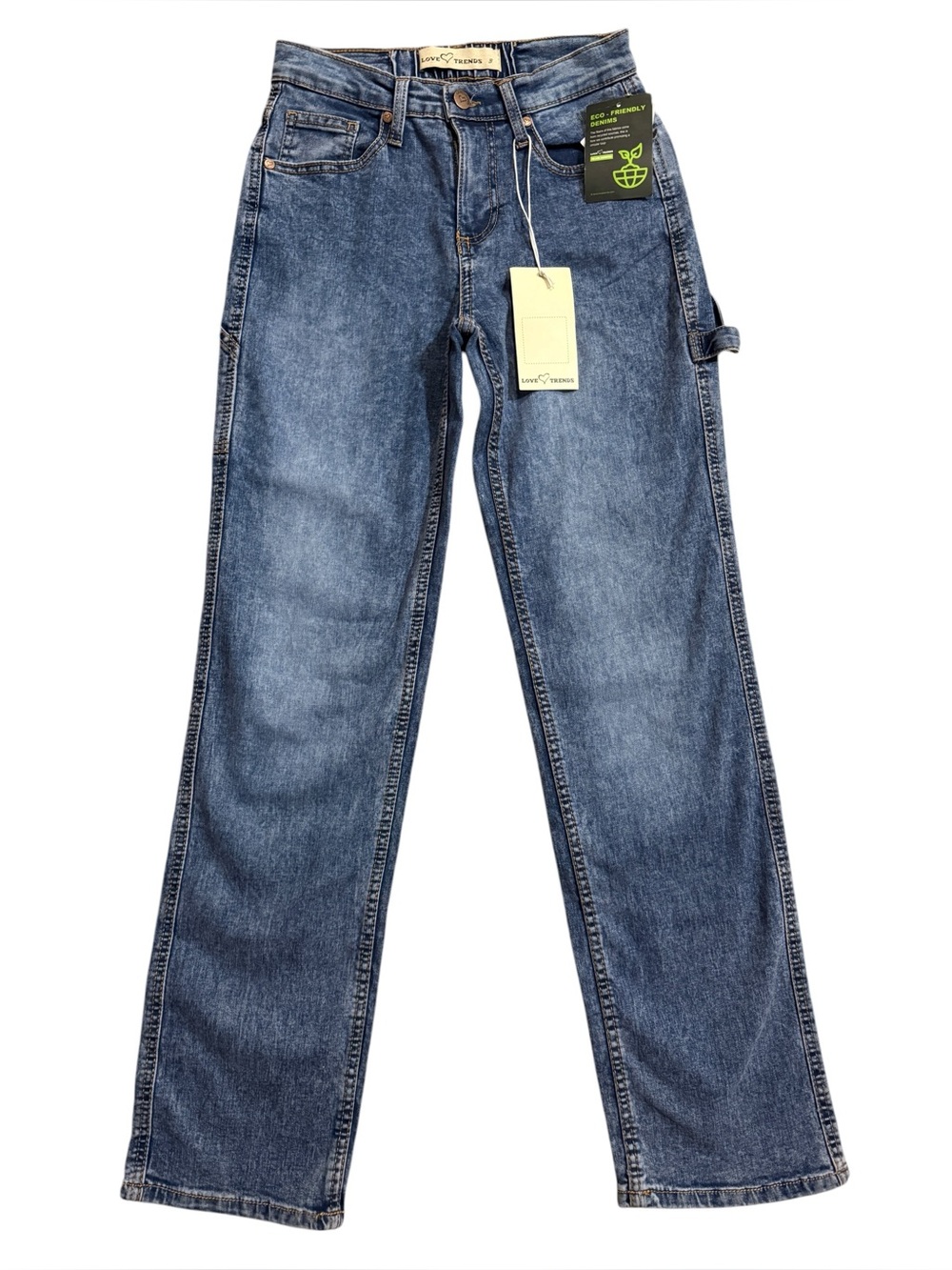 NWT Love Trends inseam 30” size 3 Straight-Leg Jeans in Medium Blue